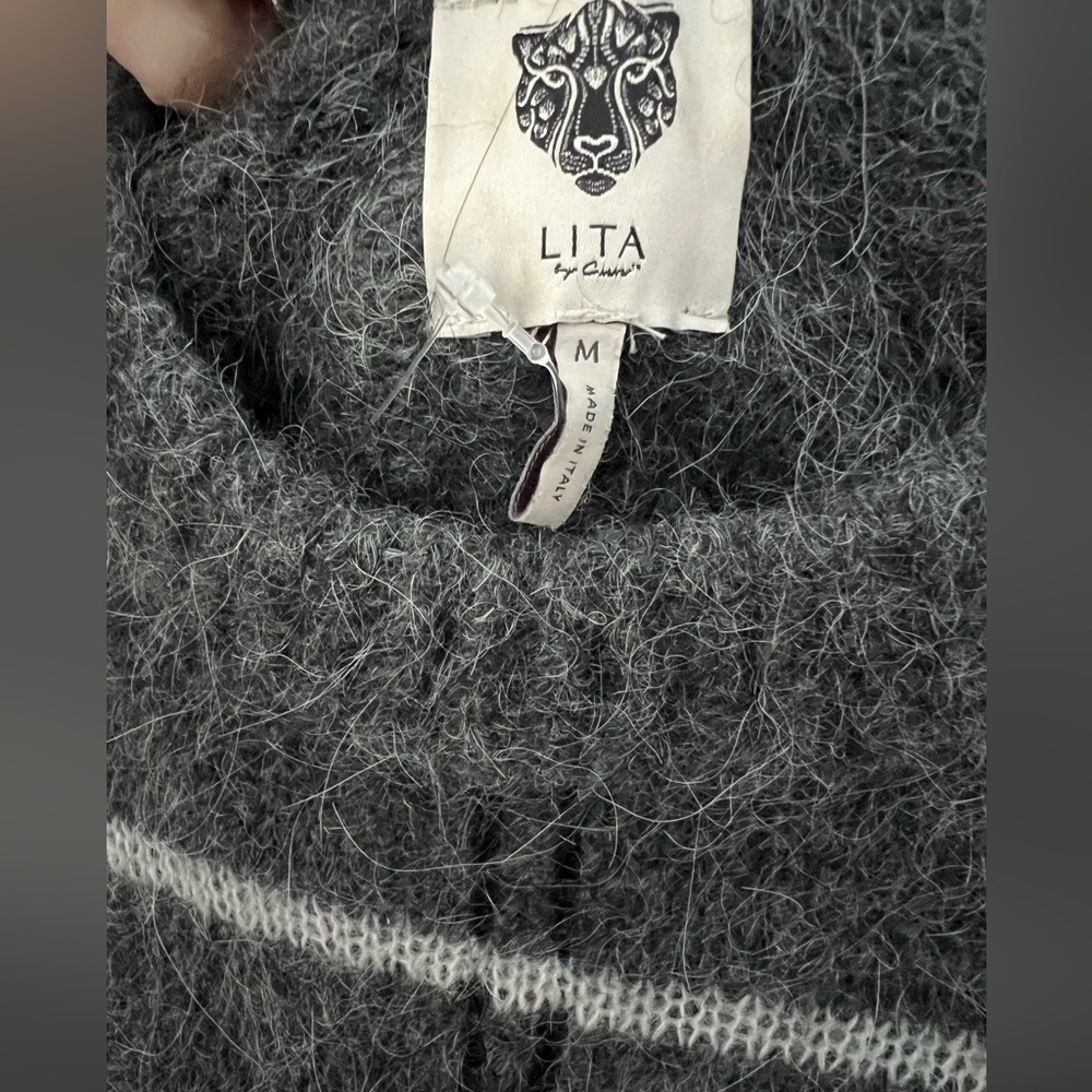 LITA by Ciara Manchester Plaid Funnel Neck Alpaca Blend Sweater Size M New - Picture 4 of 7